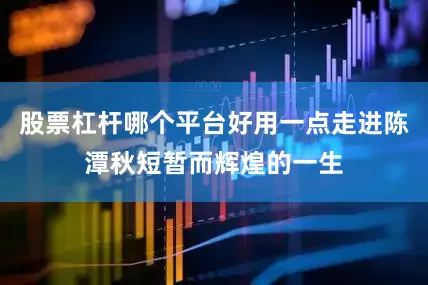 股票杠杆哪个平台好用一点走进陈潭秋短暂而辉煌的一生